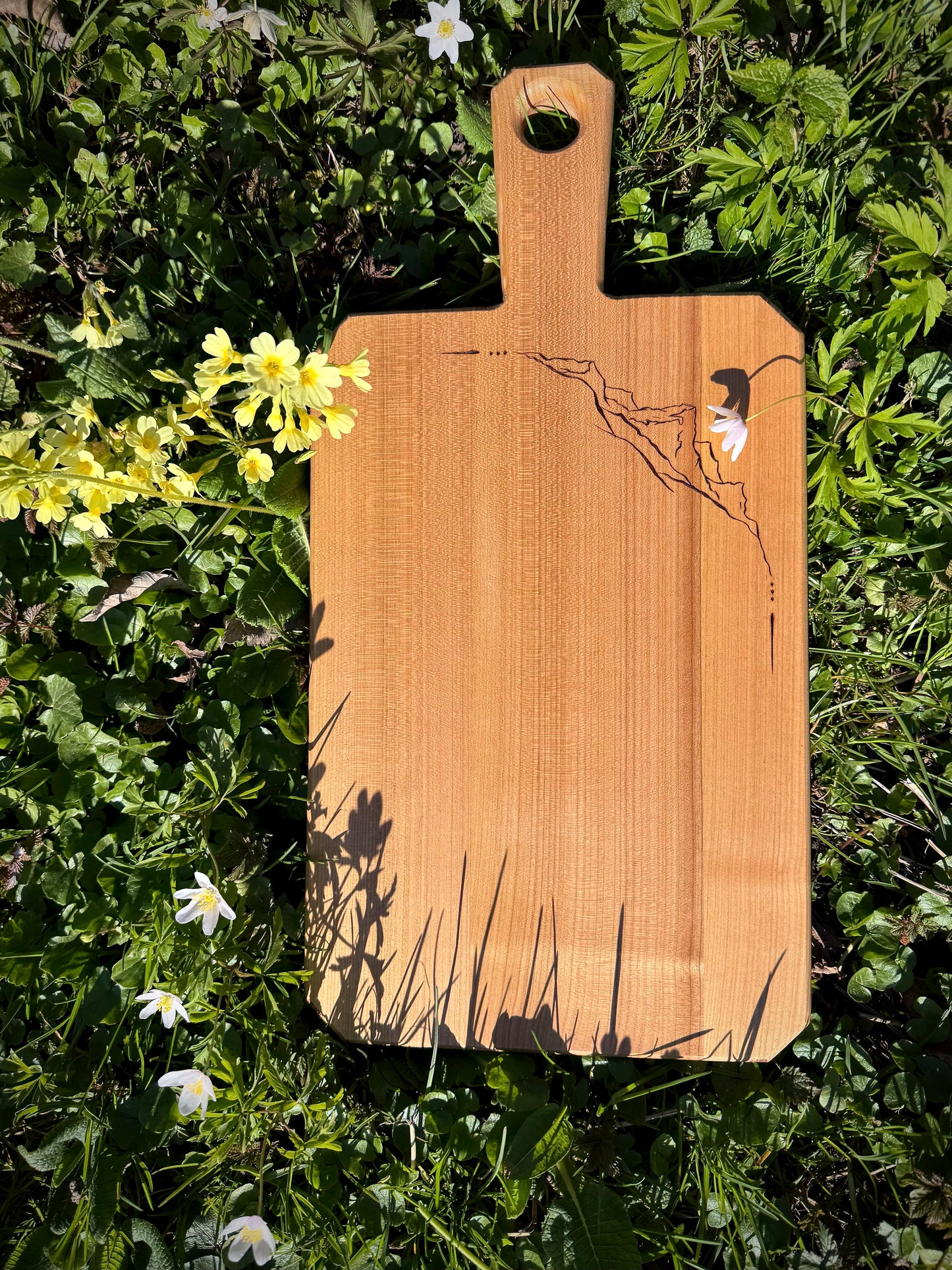 Holzbrett mit Griff Eiger Silhouette