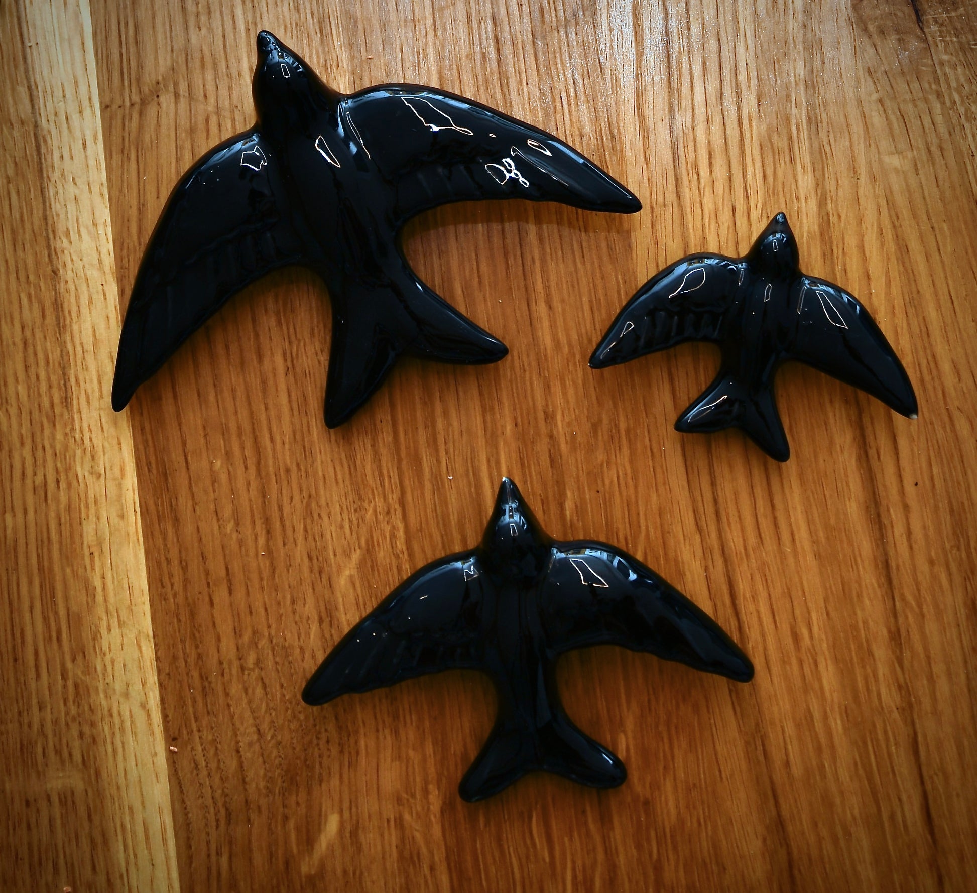 Deko Schwalben Schwarz 3