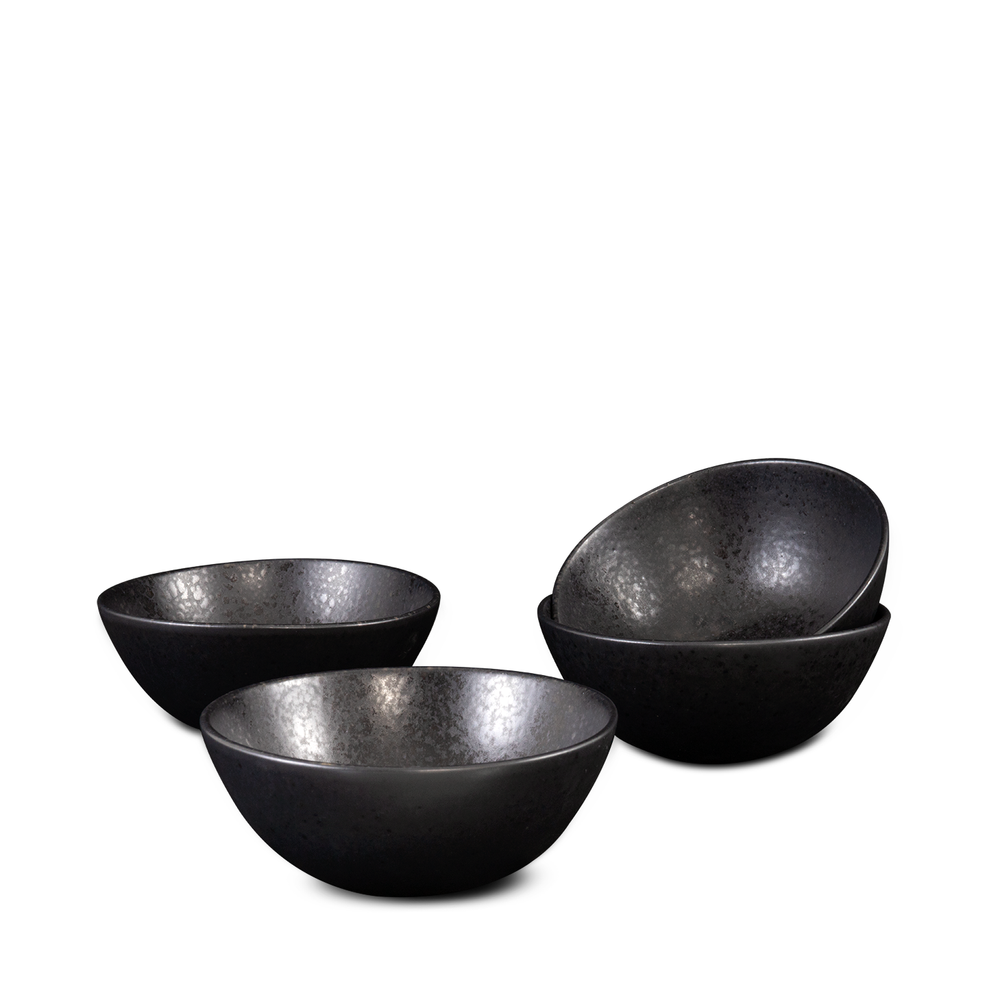 Keramik Cereal Schalen BLACK STONE Set