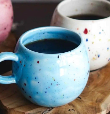 Kaffee Tasse REGENBOGEN (Hellblau und Grün) 4