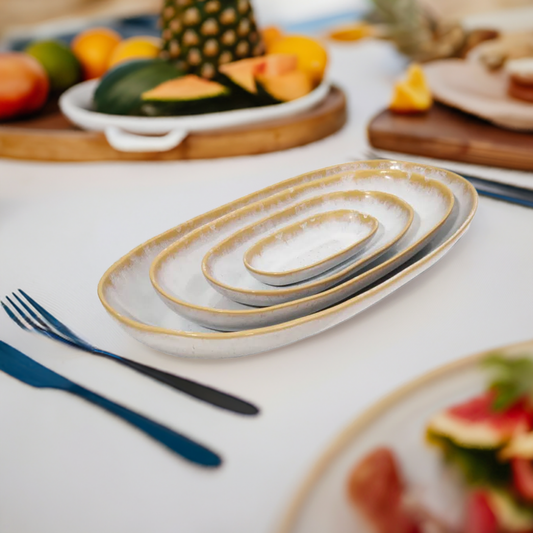 Serving Plates oval AMAZONIA (Set of 2)